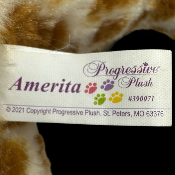 Amerita Giraffe Plush Soft Toy 2021 Embroidered Eyes 9 Inches - Picture 2 of 7